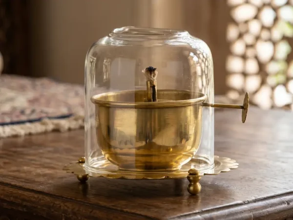 Brass Glass Lantern for Home Décor & Festive Lighting