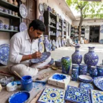 No Clay, No Wheel—So How Is Blue Pottery Made?