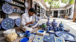 No Clay, No Wheel—So How Is Blue Pottery Made?