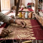 Zari is a decorative metallic thread traditionally made using gold or silver.