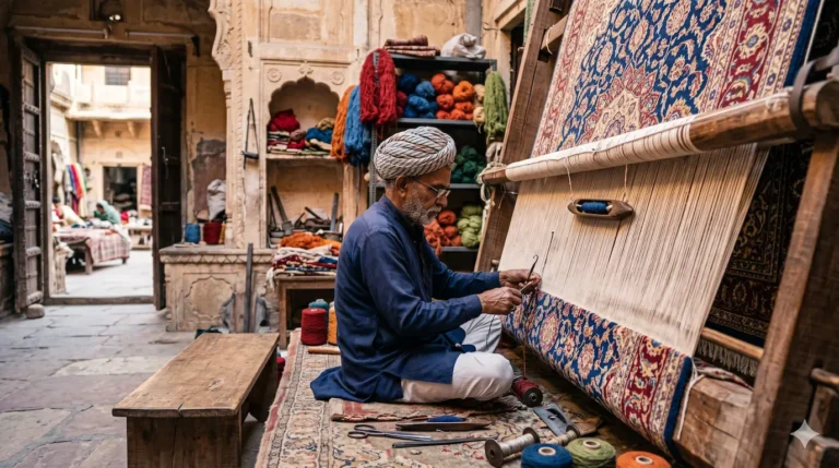 How a Indian Handmade Carpet is Made