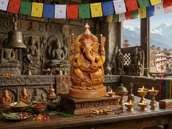 Lord Ganesha Idol Wood Crafts